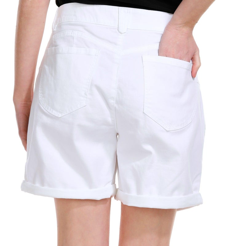 Democracy Women's 7" "Ab Solution Short Shorts, Optic White, 10 - Image 2